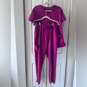 Women's Pink Scrubs Set